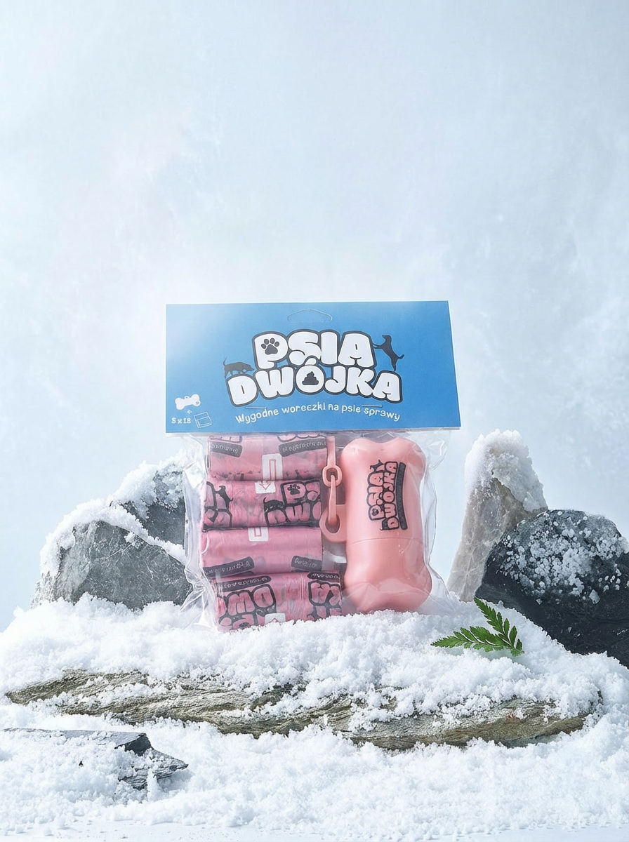Psia dwójka - Pojemnik na Woreczki dla Psa, Etui do Smyczy, Etui na woreczki, Zasobnik na woreczki na psie odchody